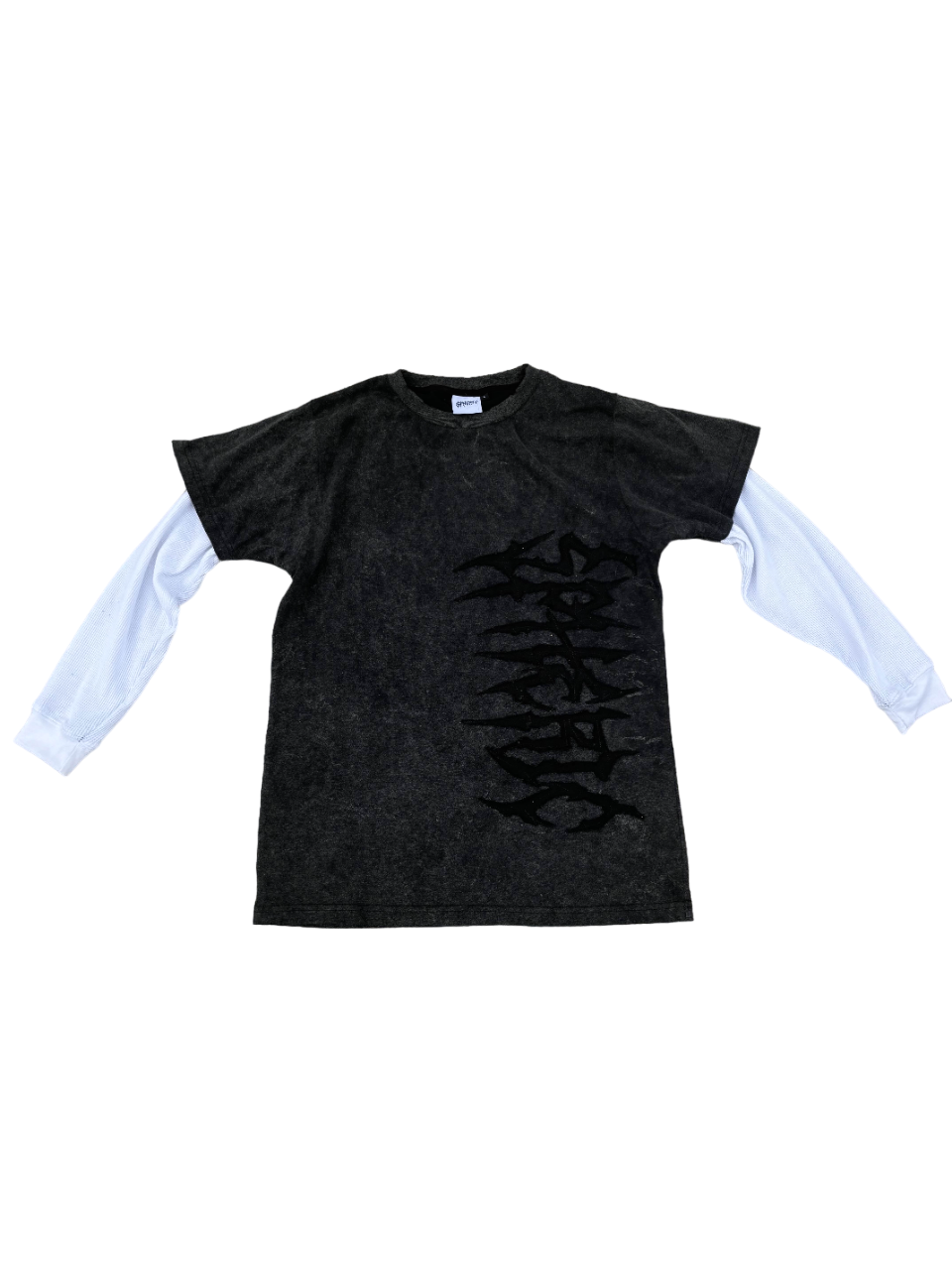 Barbed Up Extended Long Sleeve (Black Acid Wash)