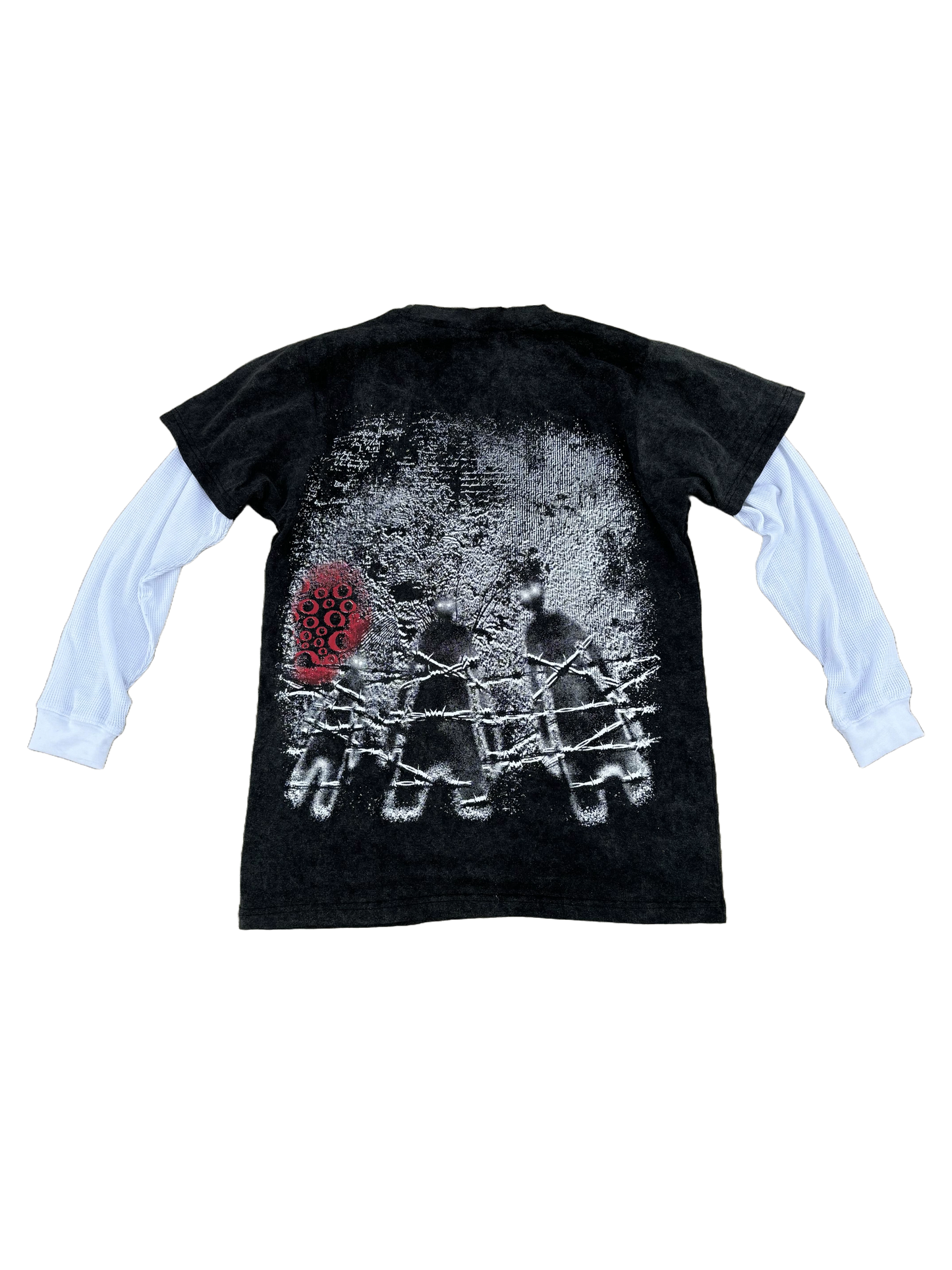 Barbed Up Extended Long Sleeve (Black Acid Wash)